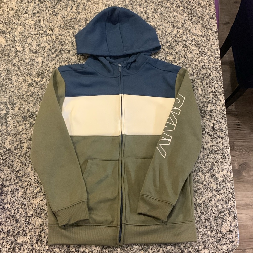 DKNY large 14/15, Blue/White/Green.